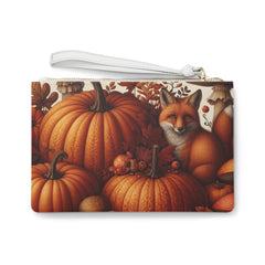 Amelia Harvest Clutch Bag with Autumn Mushroom Design