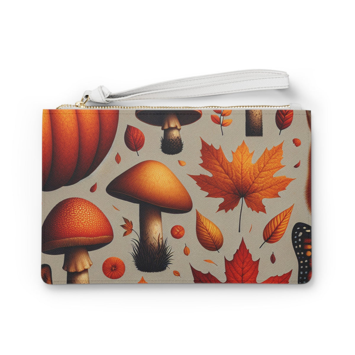 Amelia Harvest Clutch Bag with Autumn Pumpkin Design