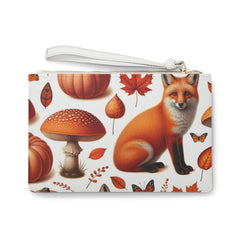 Amelia Harvest Clutch Bag with Autumn Pumpkin Print One size
