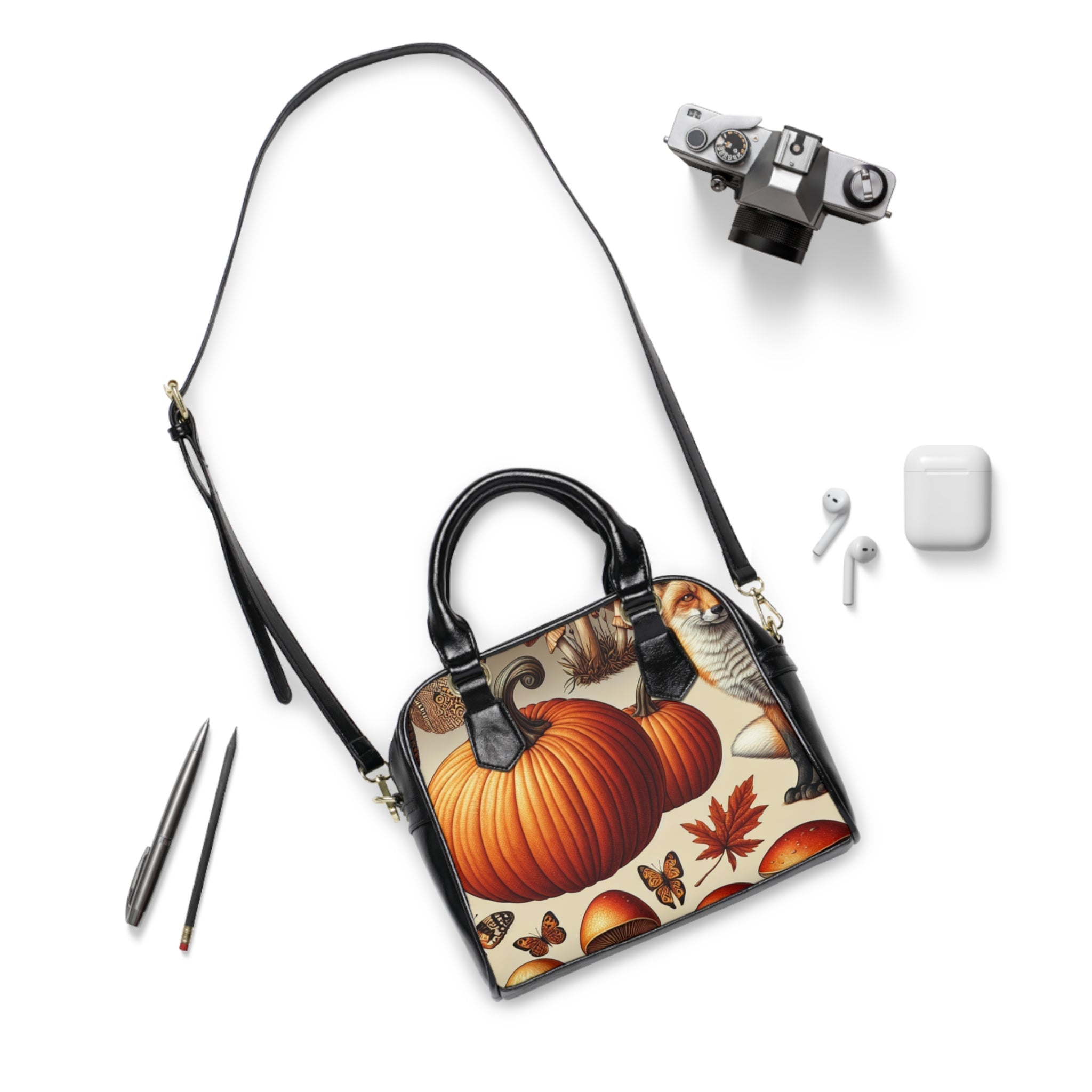 Amelia Harvest Shoulder Handbag with Autumn Design 9.45’’ x