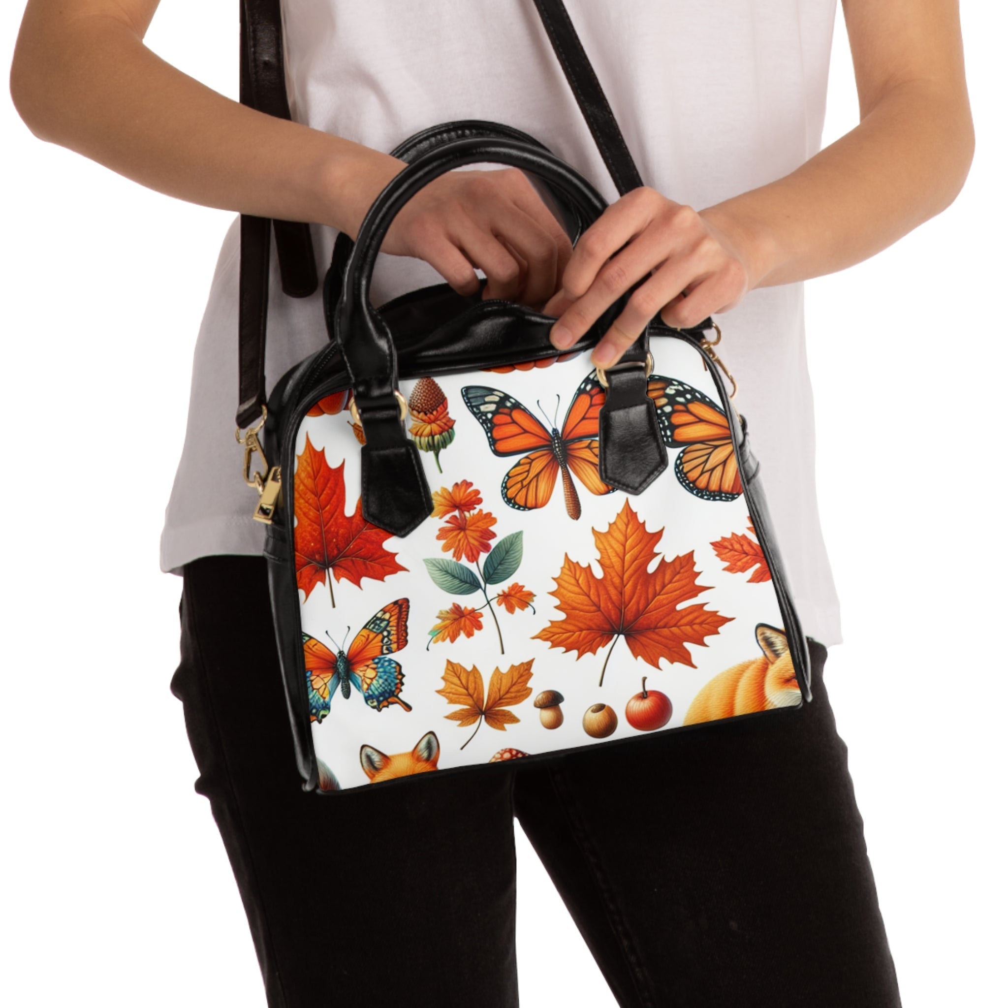 Amelia Harvest Shoulder Handbag with Autumn Design 9.45’’ x