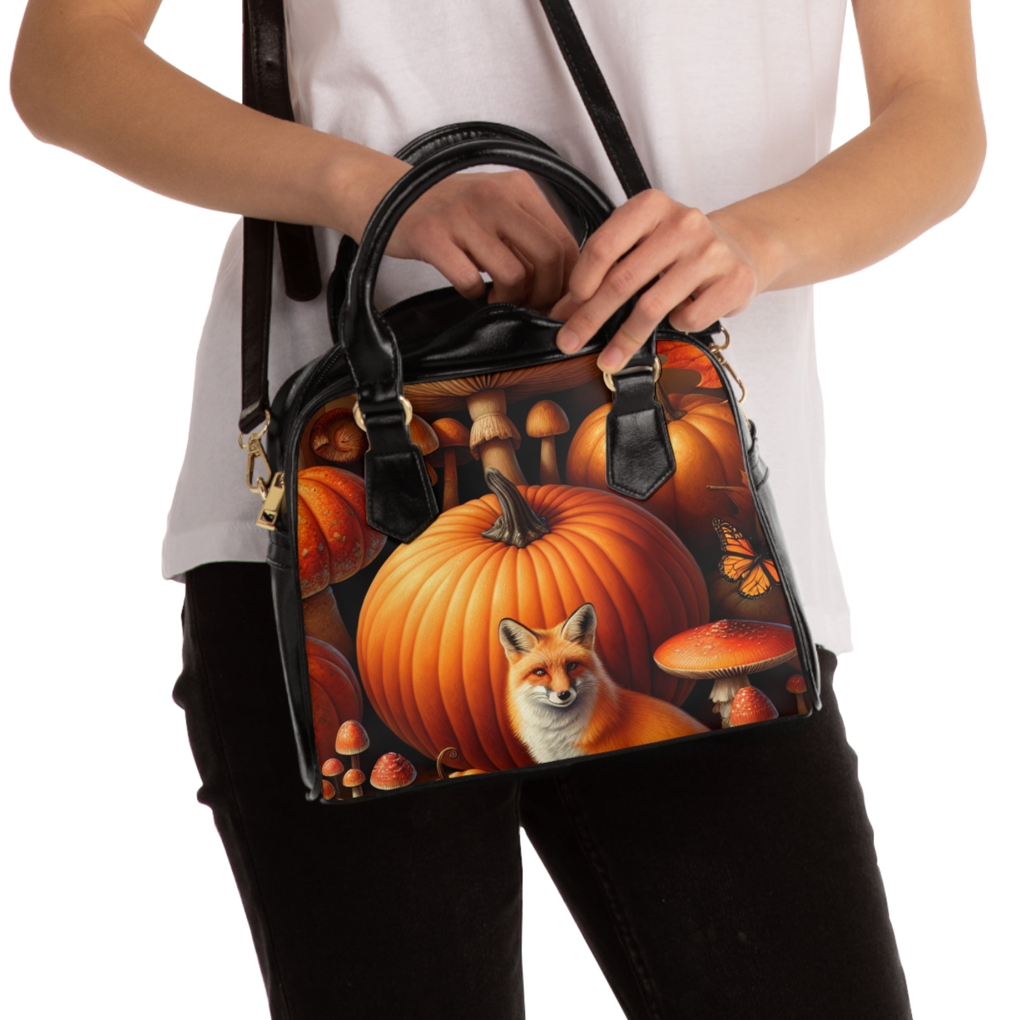 Amelia Harvest Shoulder Handbag with Autumn Design 9.45’’ x