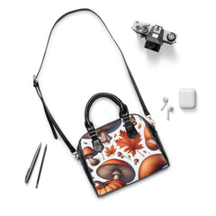 Amelia Harvest Shoulder Handbag with Autumn Fox and Pumpkin