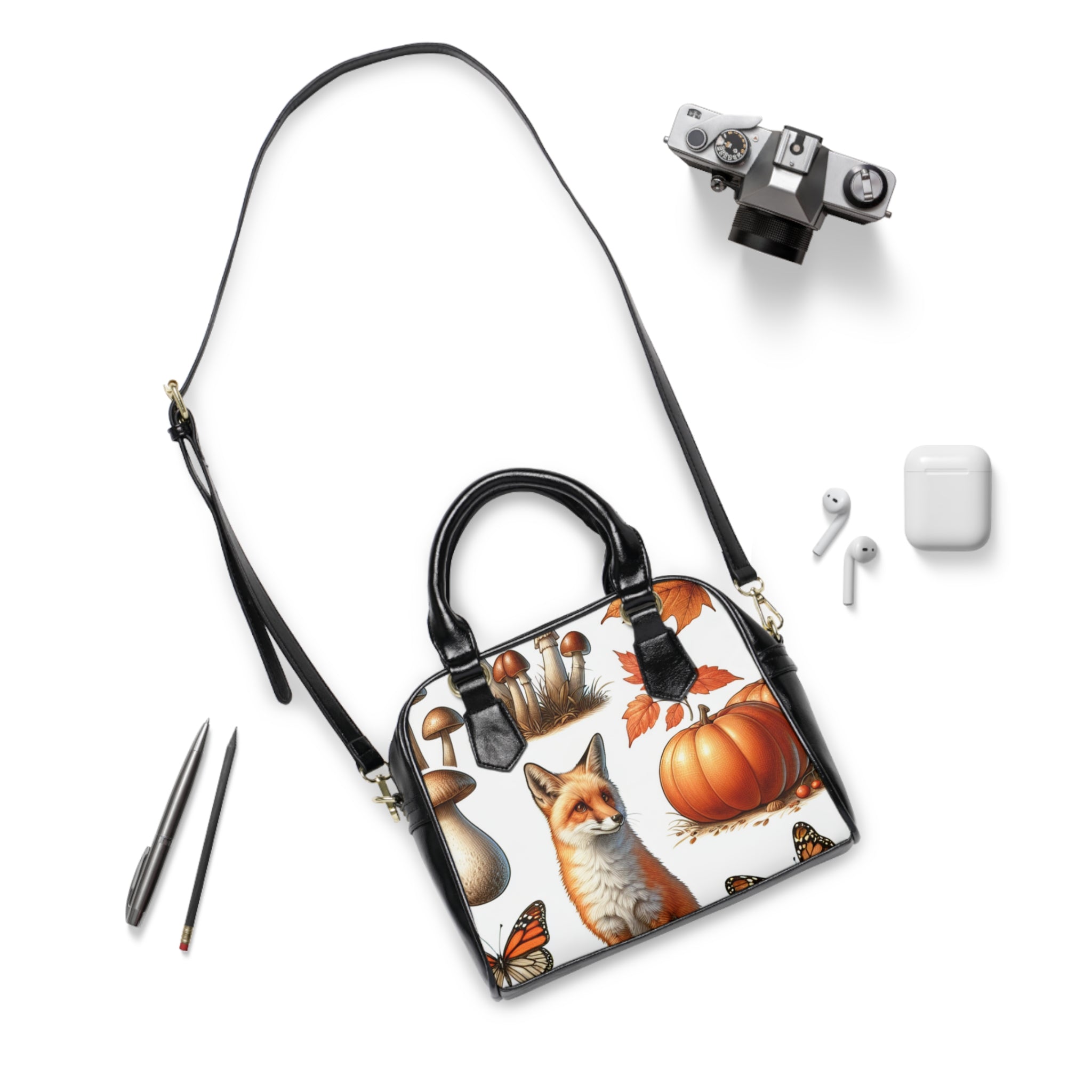 Amelia Harvest Shoulder Handbag with Autumn Print 9.45’’ x