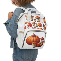 Amelia Harvest Shoulder Handbag with Autumn Pumpkin Design