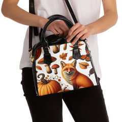 Amelia Harvest Shoulder Handbag with Autumn Pumpkin Design