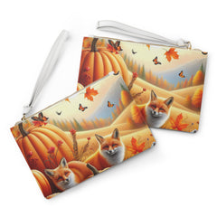 Amelia Harvestwood Autumn Clutch Bag with Nature Print