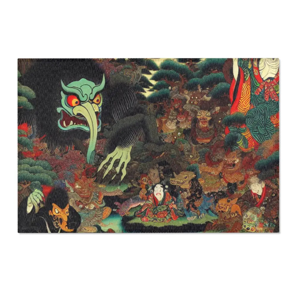 Ancient Japanese Yokai Art Area Rug 36’’ × 24’’