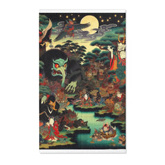 Ancient Japanese Yokai Art Area Rug 36’’ × 60’’