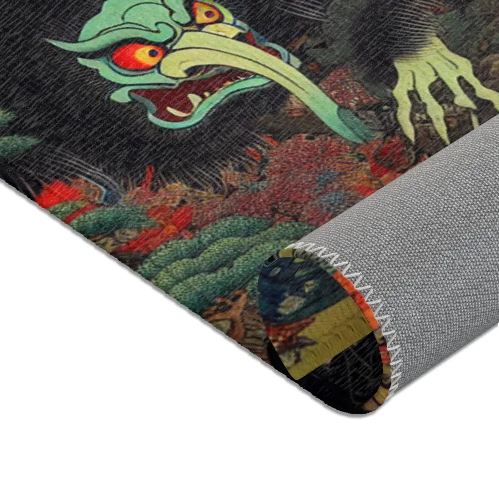 Ancient Japanese Yokai Art Area Rug