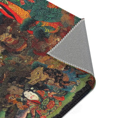 Ancient Japanese Yokai Art Area Rug