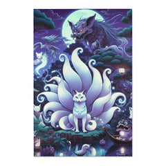 Ancient Yokai-Themed Area Rug with Japanese Folklore Design