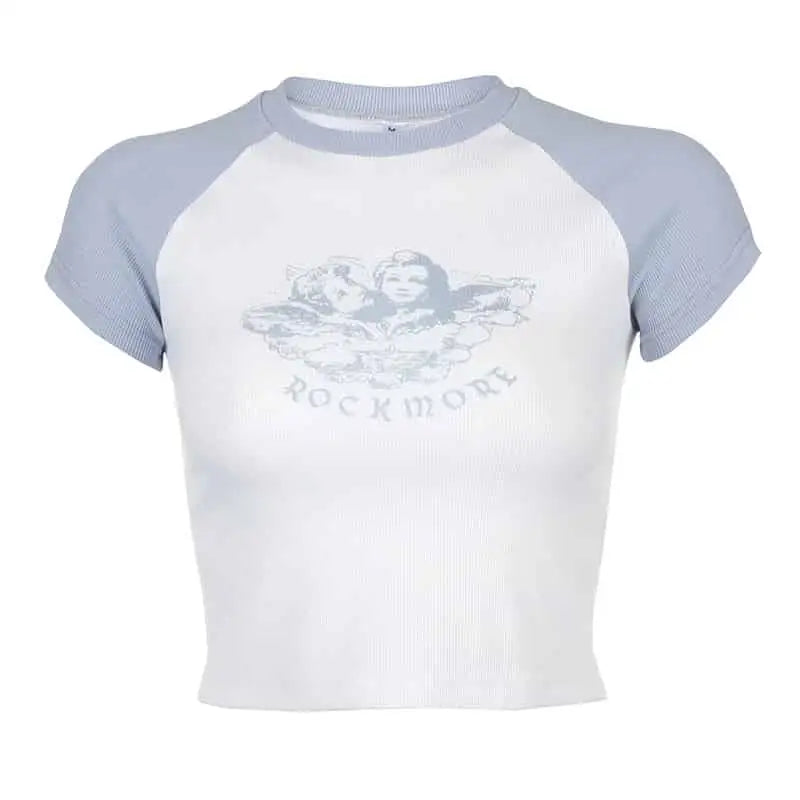 Angels Soft Aesthetic Crop Top for E-Girl Style