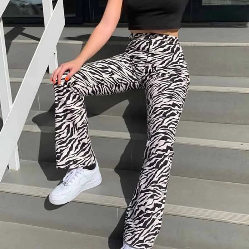 Animal Print Zebra Pants for Women