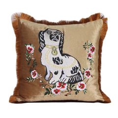 Animals Luxury Cushion Cover for Sofa and Home Decor Gold