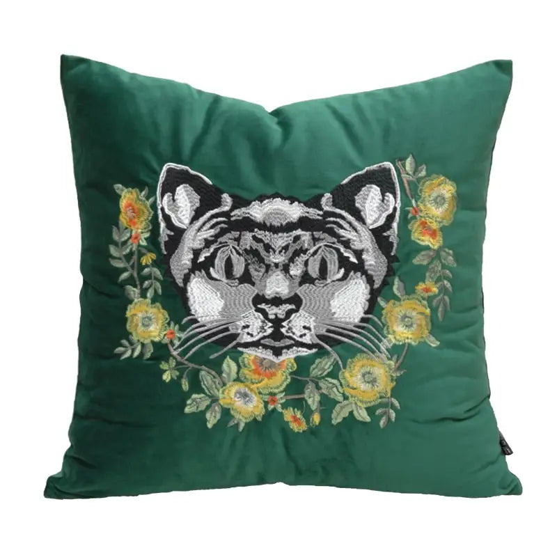 Animals Luxury Cushion Cover for Sofa and Home Decor Gray