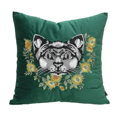 Animals Luxury Cushion Cover for Sofa and Home Decor Gray