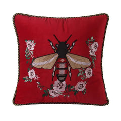 Animals Luxury Cushion Cover for Sofa and Home Decor Red.