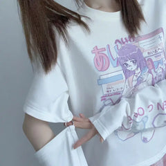 Anime E Girl T Shirt Japanese Kawaii Style