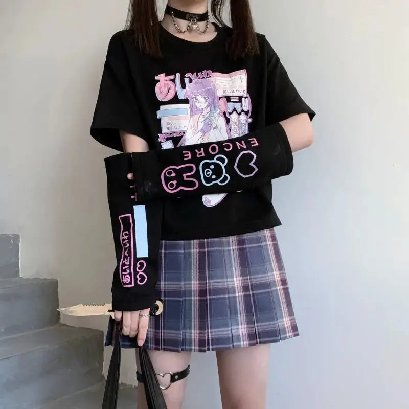 Anime E Girl T Shirt Japanese Kawaii Style