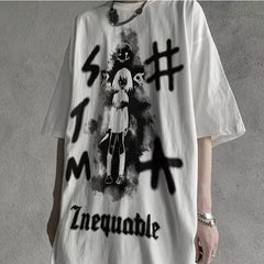 Anime Japan Style Gothic Oversized T Shirt