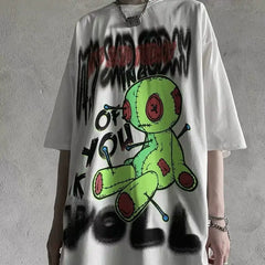 Anime Japan Style Gothic Oversized T Shirt