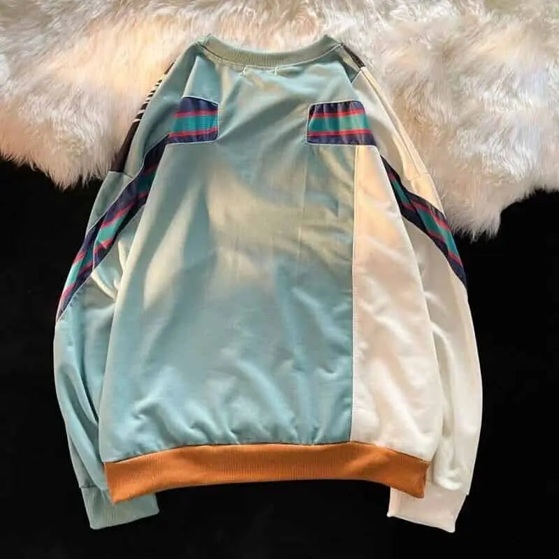 Anime Print Oversize Sweatshirt for Casual Wear