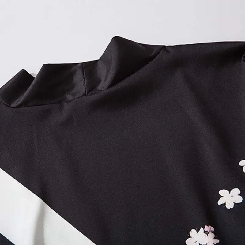 Anti-War Japanese Style Three Quarter Sleeve Kimono