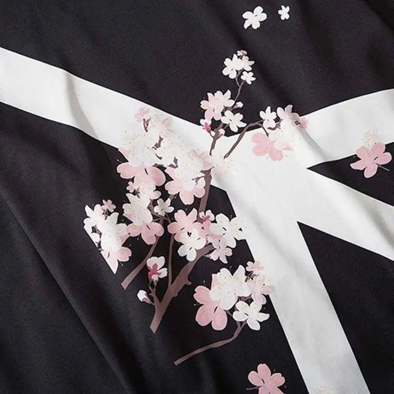 Anti-War Japanese Style Three Quarter Sleeve Kimono