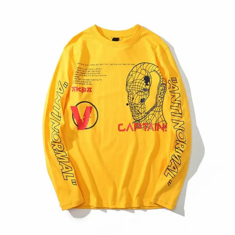 Antinormal Sweatshirt Modern Street Style yellow / L