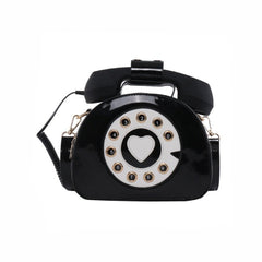 Antique Telephone PU Leather Handbag - Accesories