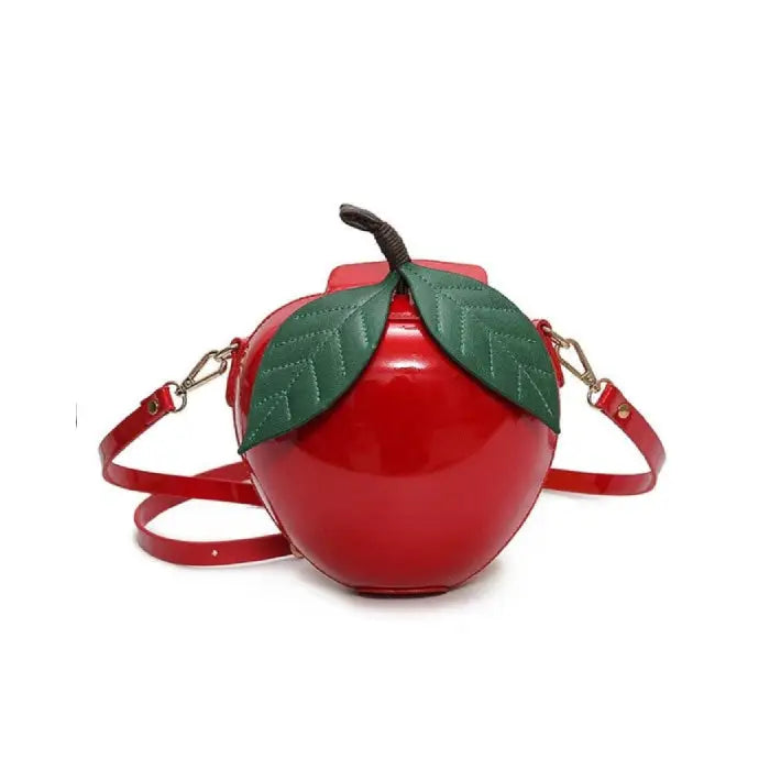 Apple PU Leather Purse Bag for Everyday Red / One Size