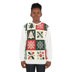 Area Christmas Sweatshirt Festive Luminary Wonderland Print