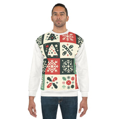 Area Christmas Sweatshirt Festive Luminary Wonderland Print