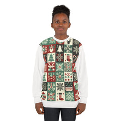 Area Christmas Sweatshirt Festive Winter Wonderland Print