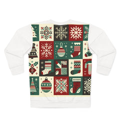 Area Christmas Sweatshirt Mosaic Print for Enchanting