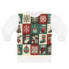 Area Christmas Sweatshirt Mosaic Print for Enchanting