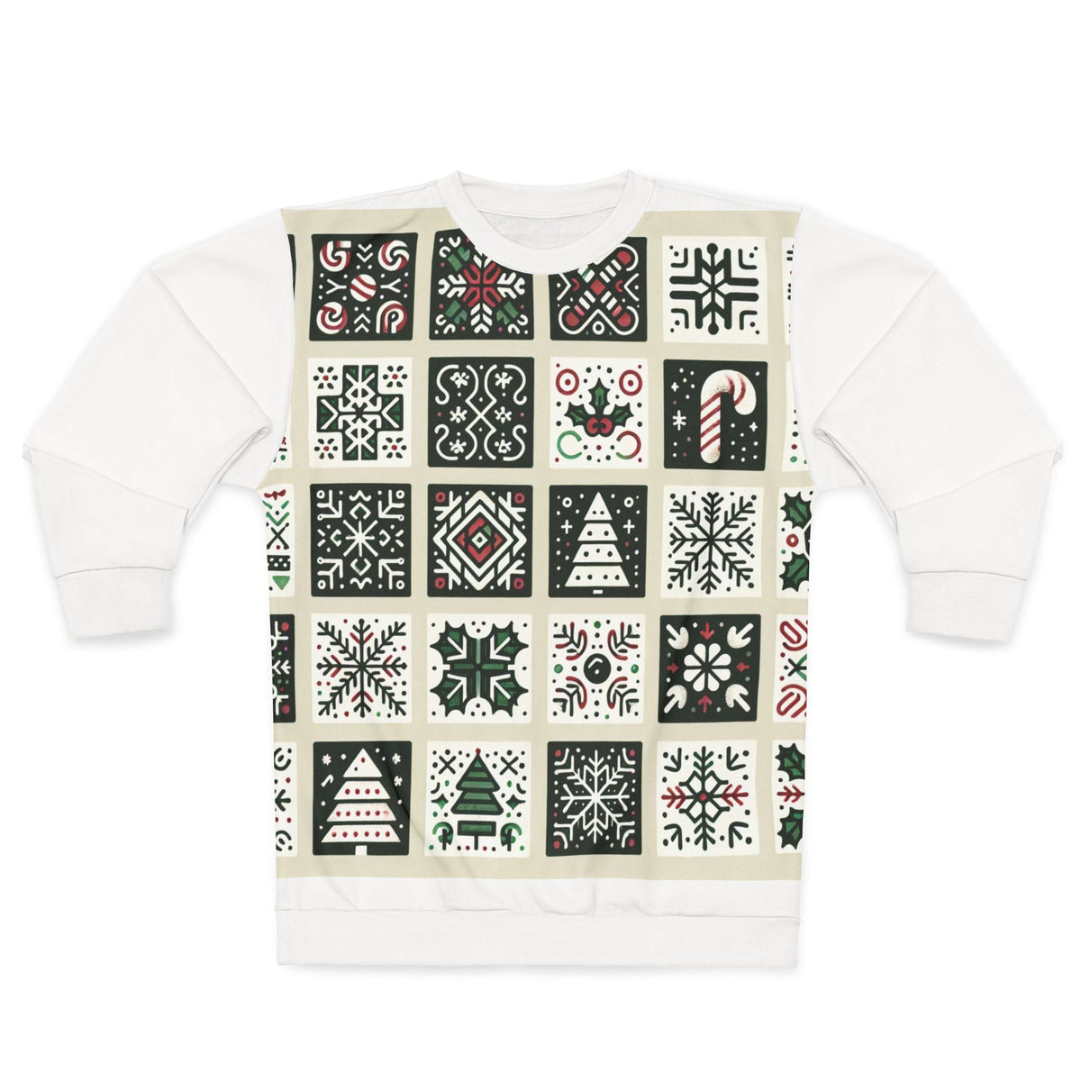 Area Christmas Sweatshirt Winter Wonderland Pattern XS