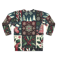 Area Christmas Sweatshirt with Candy Cane and Snowflake