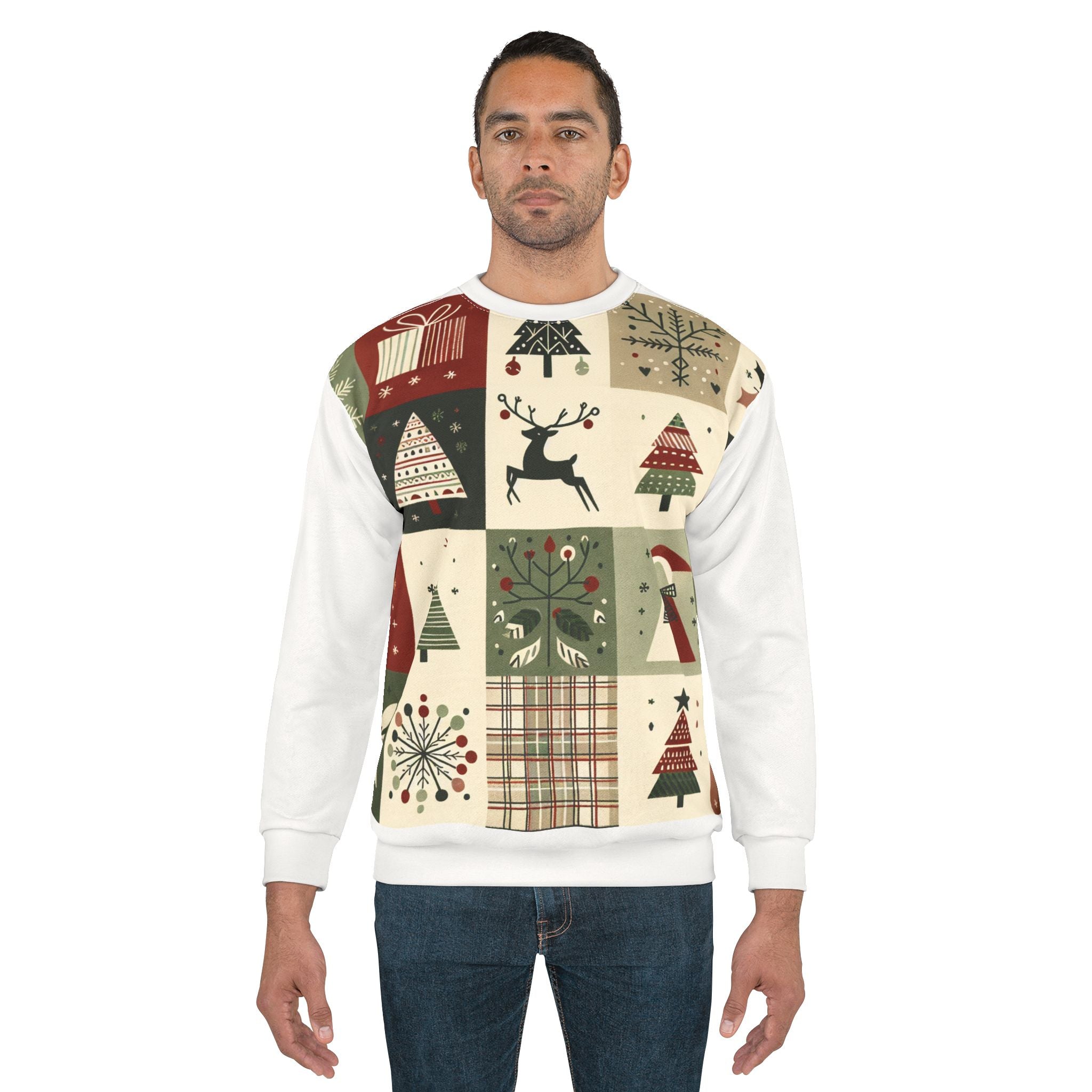 Area Christmas Sweatshirt with Enchanted Yuletide Scene