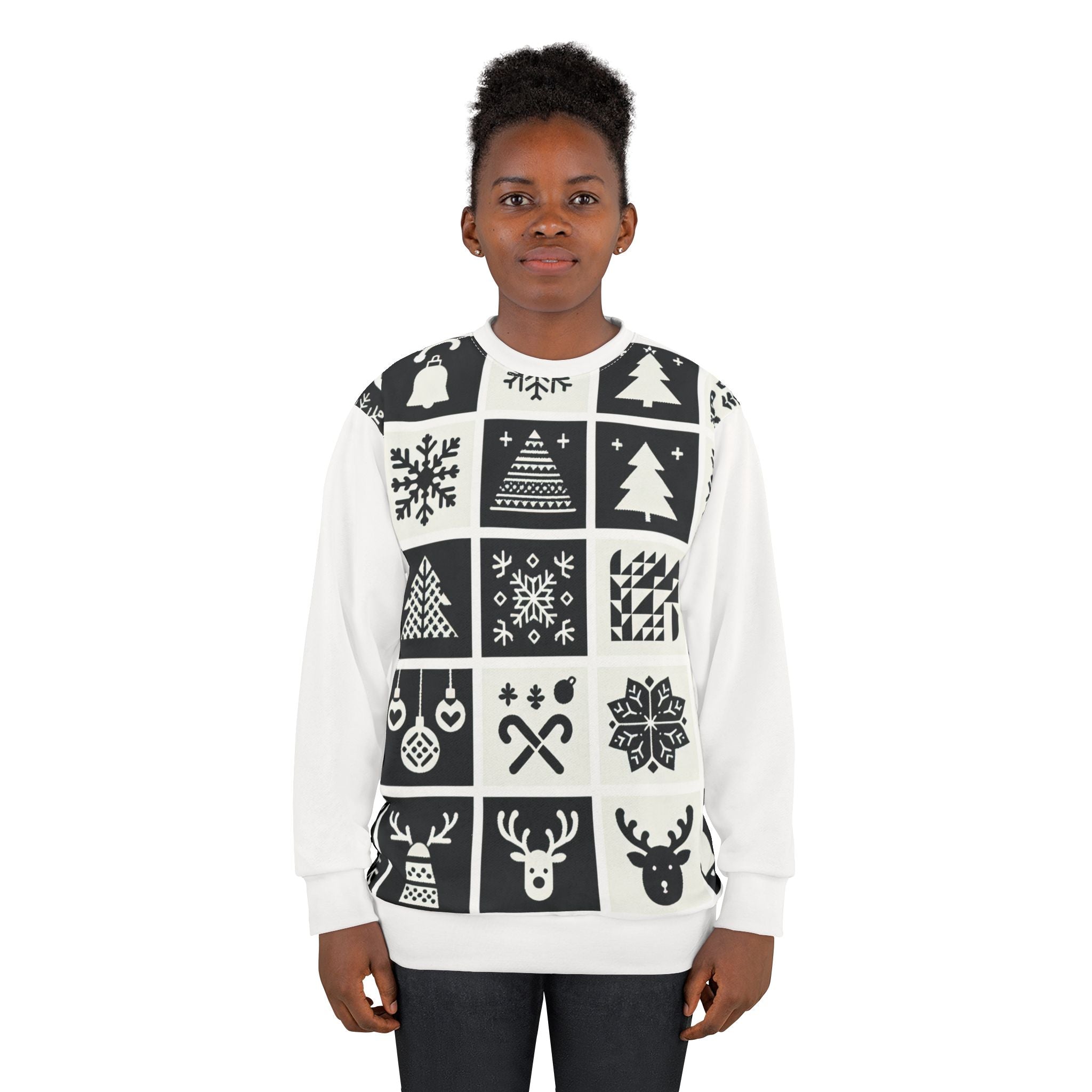 Area Christmas Sweatshirt with Festive Wonderland Prints