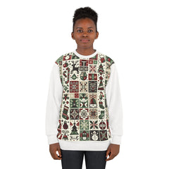 Area Mosaic Christmas Sweatshirt Festive Radiance Style