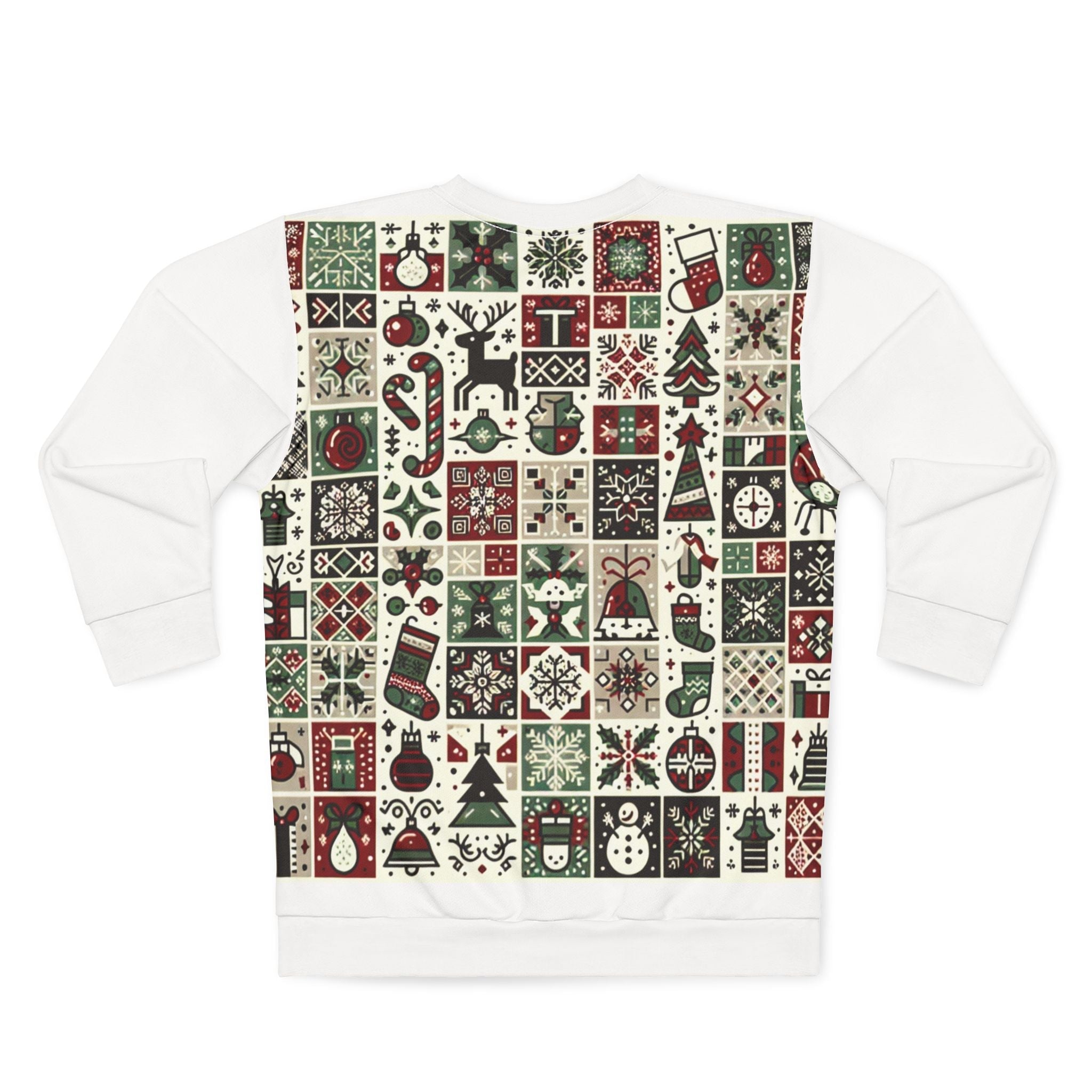 Area Mosaic Christmas Sweatshirt Festive Radiance Style