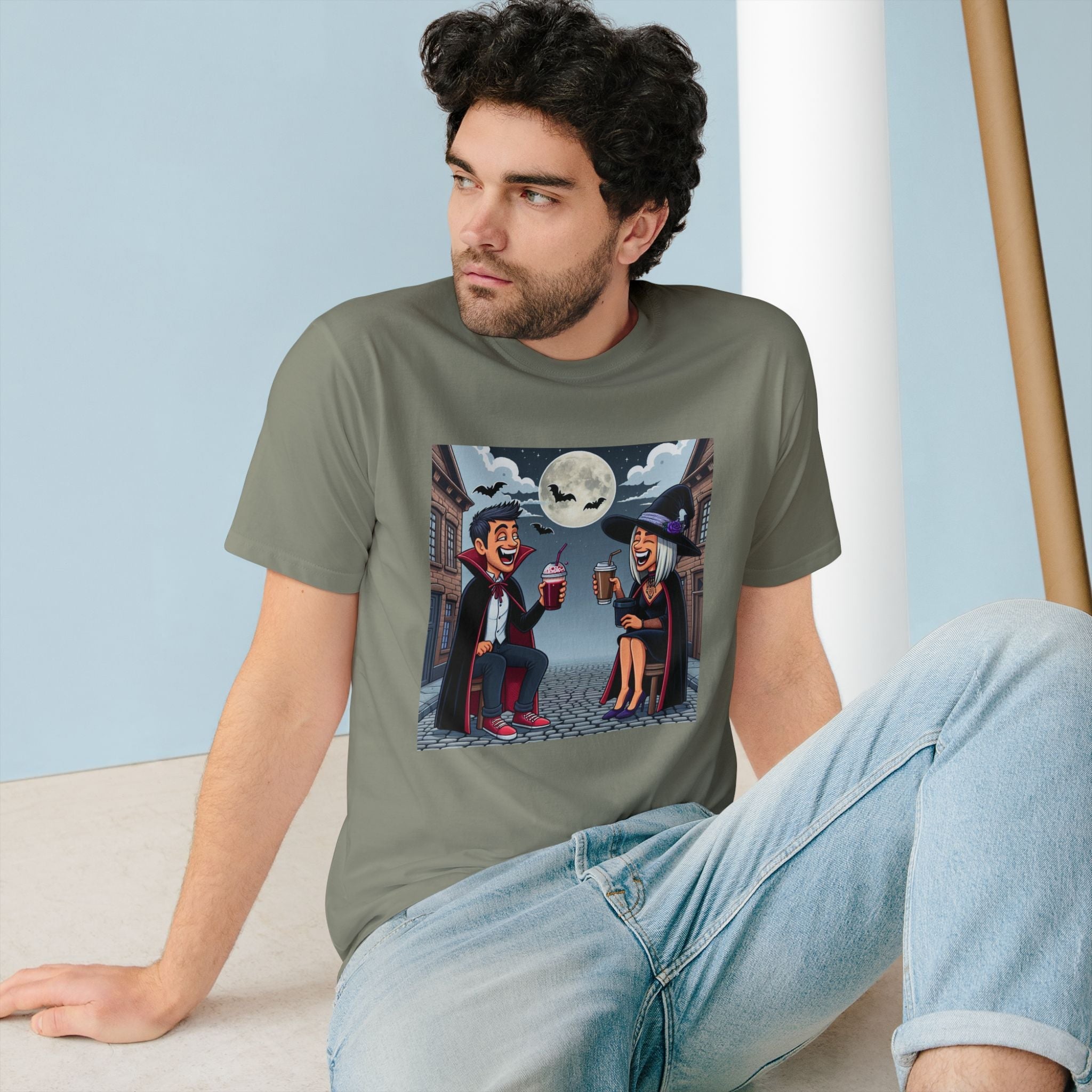 Area Terror T-Shirt with Witch and Vampire Design
