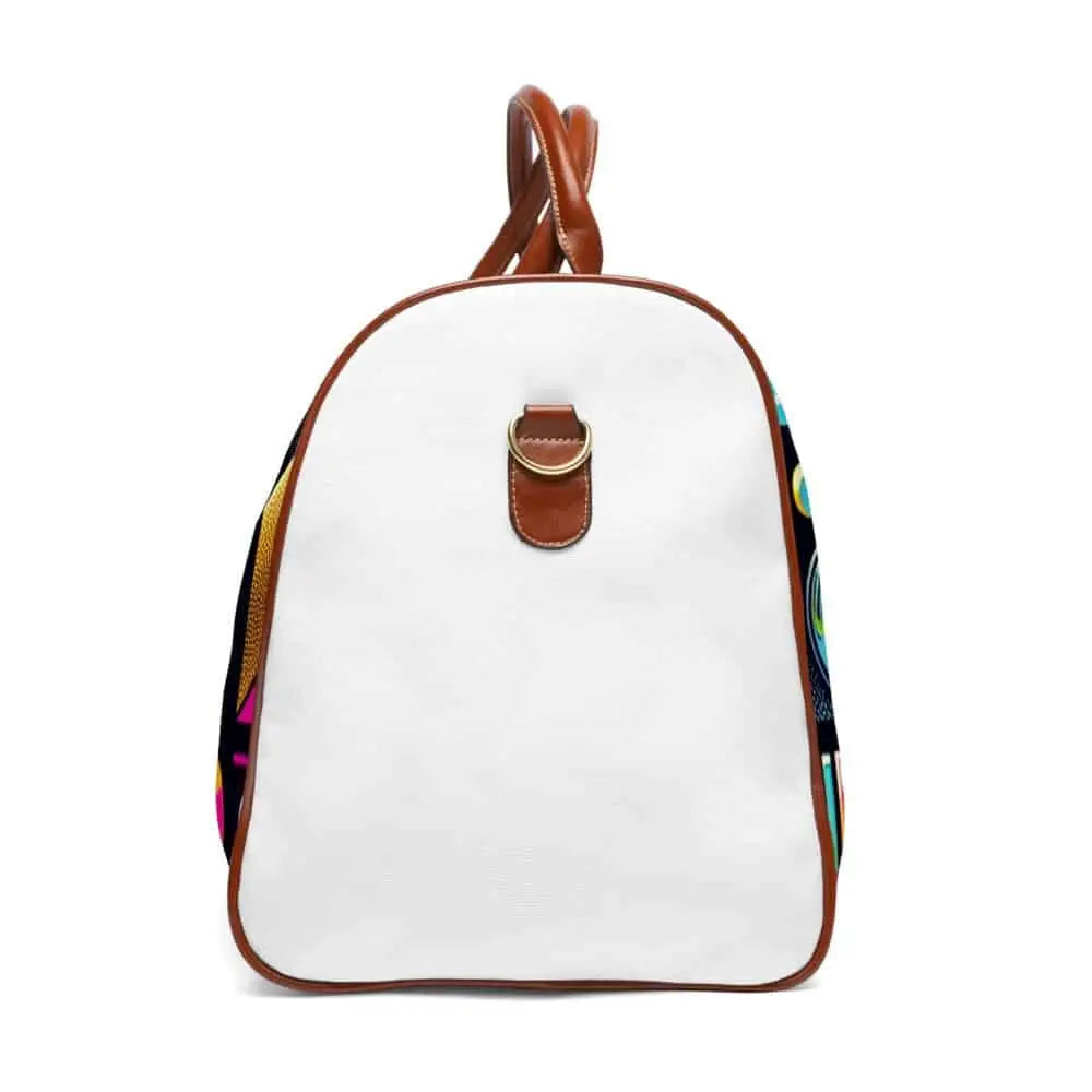 Area Travel Bags with Retro 1980s Pattern and Neon