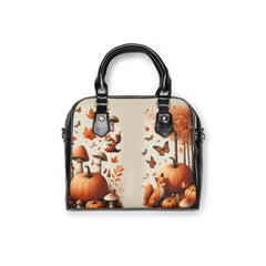 Area Travel Shoulder Handbag with Autumn Leaves by Evelyn