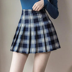 Argyle Plaid Zipper High Waist Short Skirt