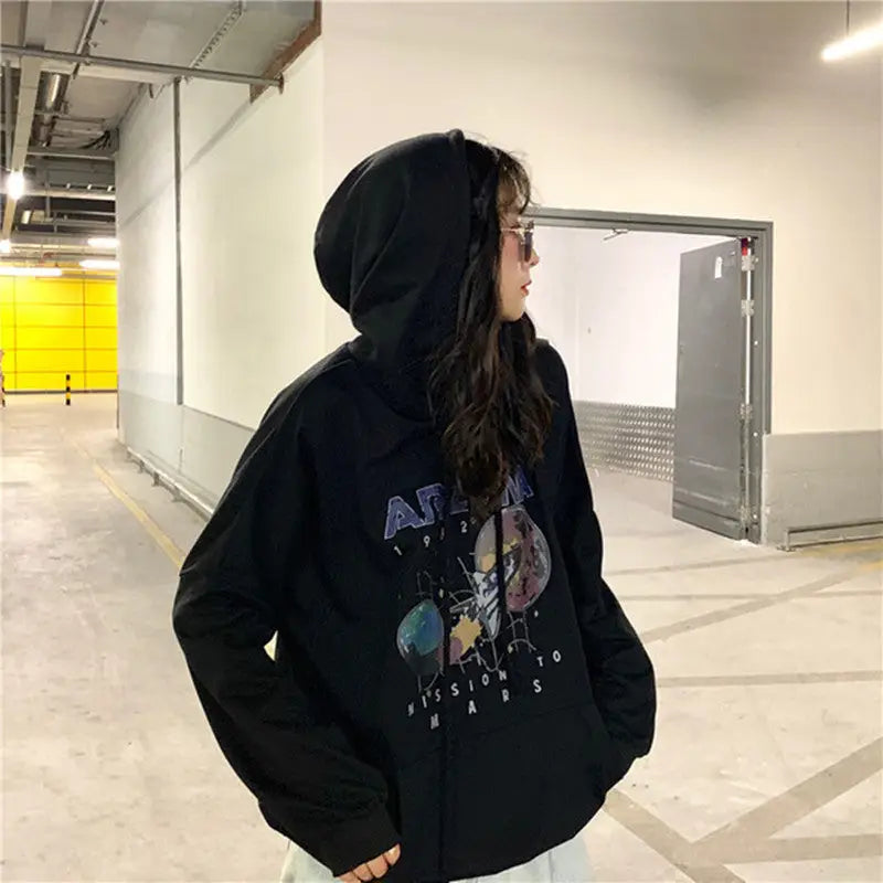 Arizona Printed Loose Hoodie - Hoodies