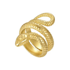 Artificial Snake Curved Stainless Steel Rings