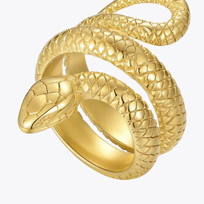 Artificial Snake Curved Stainless Steel Rings